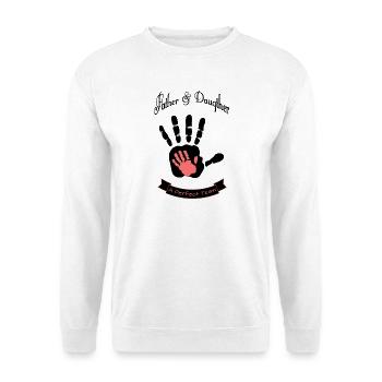 Father and Daughter Handprint Team Spirit - Unisex Sweatshirt - white - Front