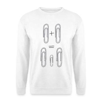 Family Paper Clip Pattern Duo Trio - Unisex Sweatshirt - white - Front