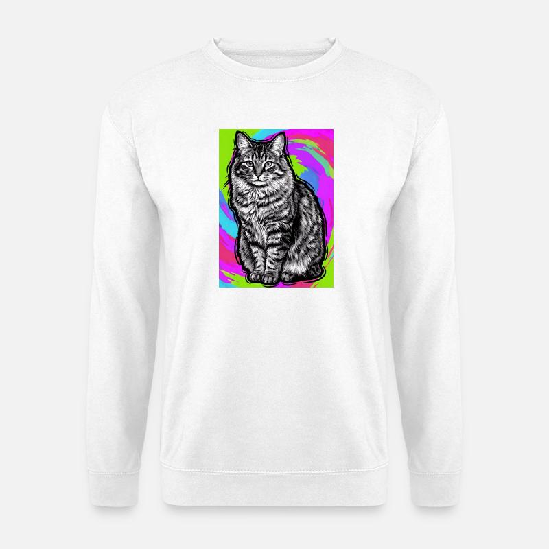 cat - Unisex Sweatshirt - white