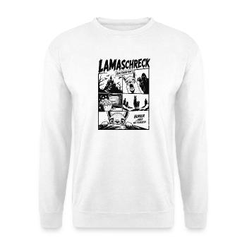 Lama Horror Film Comic Lustig Grusel - Unisex Pullover - Weiß - Vorne