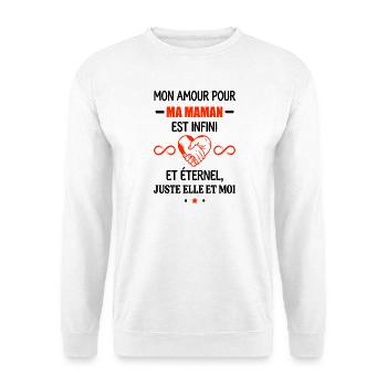 Cadeau Fête des Mères - Juste elle et moi - Sweat-shirt Unisexe - blanc - Devant