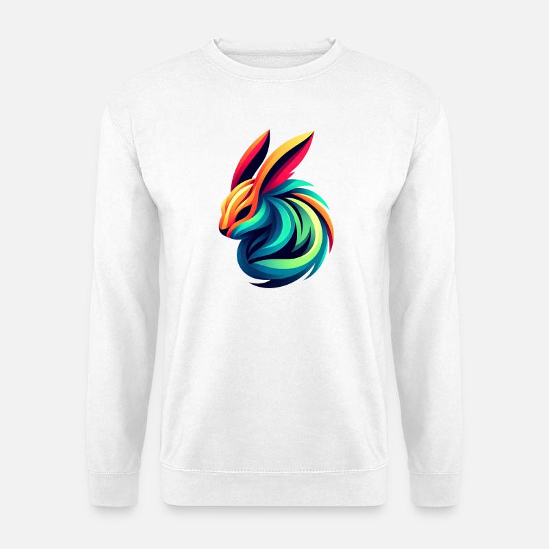 Lapin Couleur Éclatante - Sweat-shirt Unisexe - blanc
