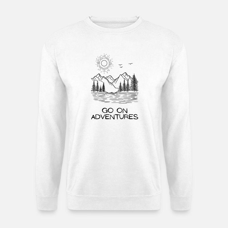 Schwarzfläche Unikat - Unisex Pullover - Weiß
