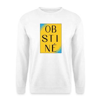 Stubborn in yellow contrast - Unisex Sweatshirt - white - Front
