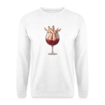 Legs in Wine Glass — Playful Cartoon - Unisex Sweatshirt - white - Front