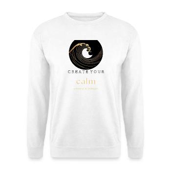 CRÉEZ VOTRE CALME – Le calme est la force - Sweat-shirt Unisexe - blanc - Devant