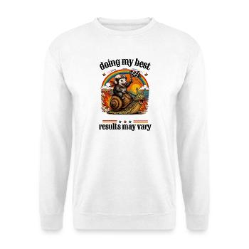 Racing rat on snail - Unisex Sweatshirt - white - Front