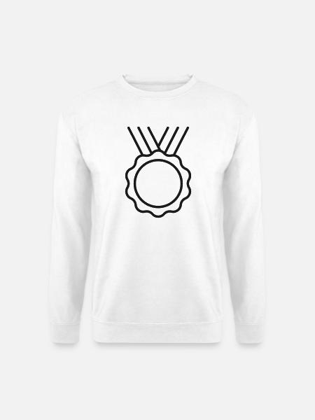 Medaillenabzeichen-Symbol - Unisex Pullover - Weiß