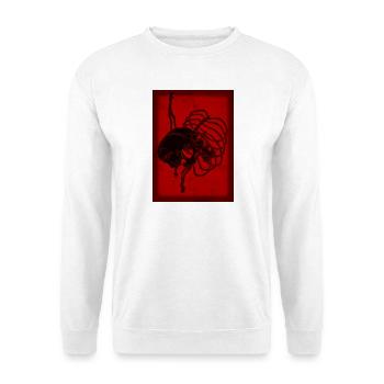 Schädelknochen - Unisex Pullover - Weiß - Vorne - Alina (178cm) & Michal (187cm)
