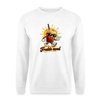 Freddo Mood Summer Vibe Design - Unisex Pullover - Weiß - Vorne - Alina (178cm) & Michal (187cm)