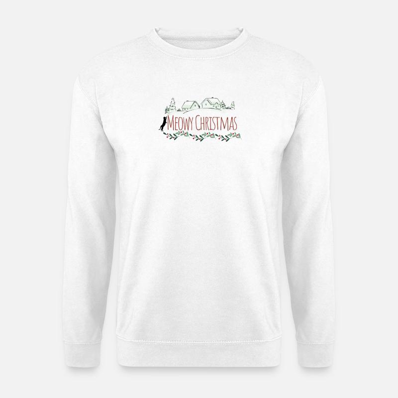 Meowy Christmas  - Unisex Pullover - Weiß