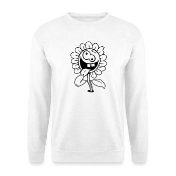 Crazy Flower 1c - Sweat-shirt Unisexe - blanc - Devant