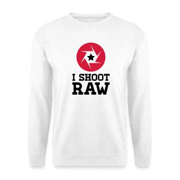 I Shoot UNFILTERED FILES - Star - Unisex Pullover - Weiß - Vorne