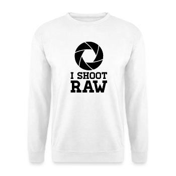 I Shoot RAW - Sweat-shirt Unisexe - blanc - Devant