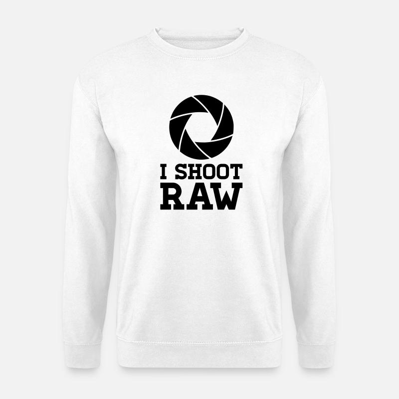 I Shoot RAW - Unisex Sweatshirt - white