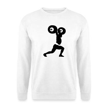 weightlifter - Unisex Sweatshirt - white - Front