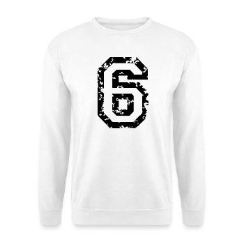 The Number Six - No. 6 (two-color) white - Unisex Sweatshirt - white - Front