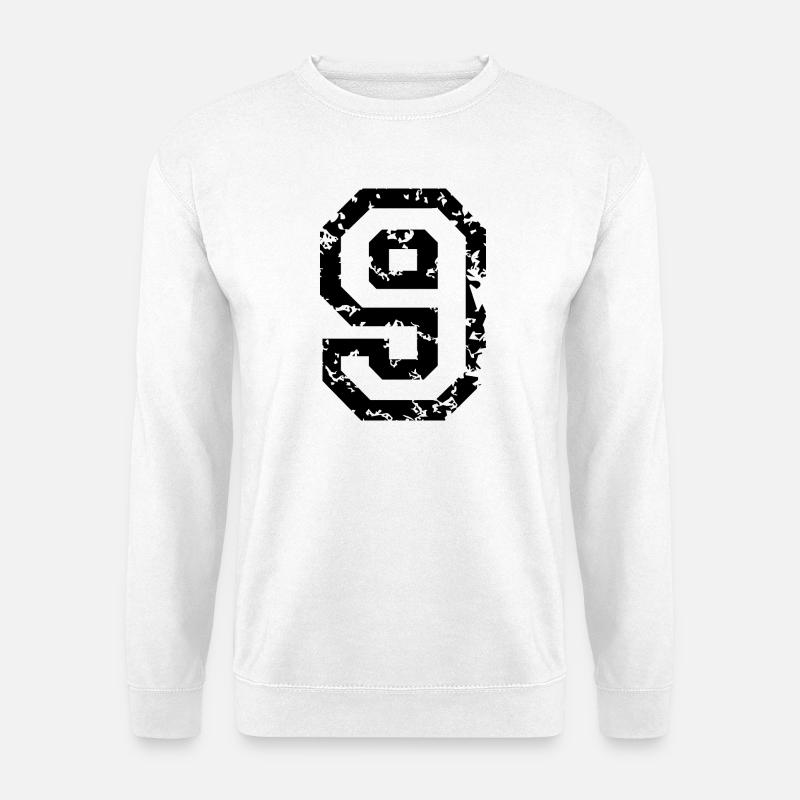 Zahl 9 - Nummer 9 (Vintage Weiß) Nr.9 - Unisex Pullover - Weiß