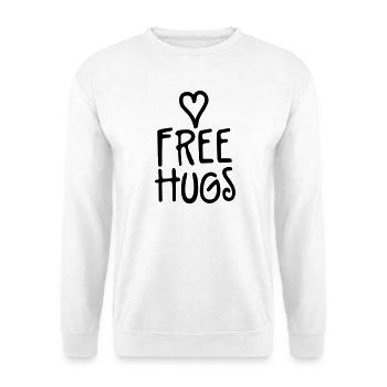 free hugs - Unisex Sweatshirt - white - Front