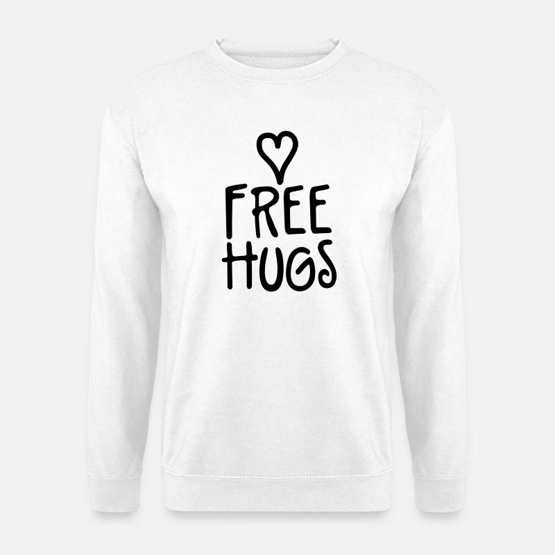 free hugs - Unisex Pullover - Weiß
