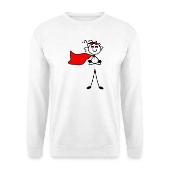 Superwoman ou les bras croisés - Sweat-shirt Unisexe - blanc - Devant