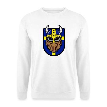 Cool Viking with Swedish flag - Unisex Sweatshirt - white - Front