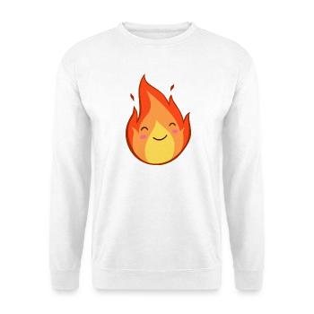 Chaleur du motif animal de feu - Sweat-shirt Unisexe - blanc - Devant