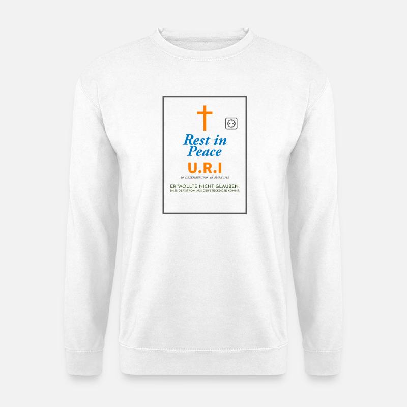 Gedenkdesign Frieden und Glaube Ironisch - Unisex Pullover - Weiß