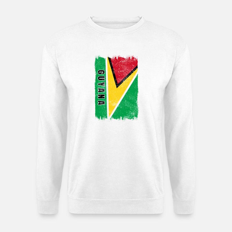 Guyana Flagge - Unisex Pullover - Weiß