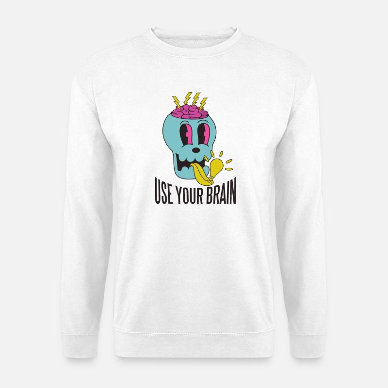 Use your brain - Unisex Sweatshirt - white