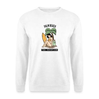 Palm Beach pin up - Unisex Pullover - Weiß - Vorne