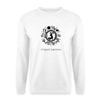 Star sign Capricorn 001 black - Unisex Sweatshirt - white - Front
