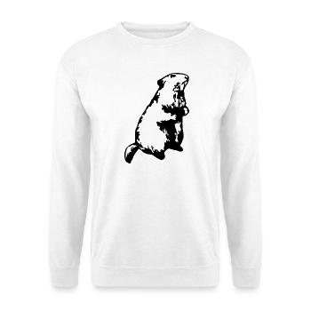 Murmeltier Alpen - Unisex Pullover - Weiß - Vorne