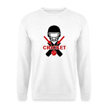 Cricket Logo Helm - Unisex Pullover - Weiß - Vorne