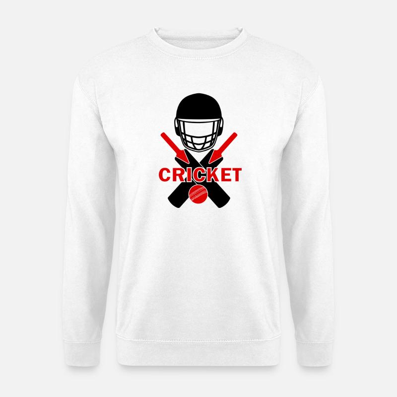 Cricket Logo Helm - Unisex Pullover - Weiß