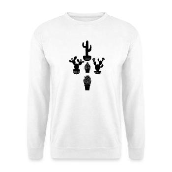 Fünf Kakteen - Unisex Pullover - Weiß - Vorne