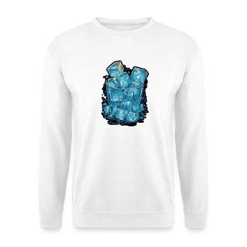 Eiswürfel - Unisex Pullover - Weiß - Vorne - Alina (178cm) & Michal (187cm)