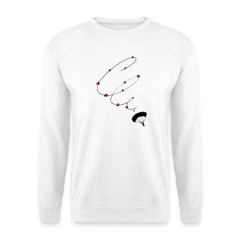 Skydivers love for skydiving - Unisex Sweatshirt - white - Front