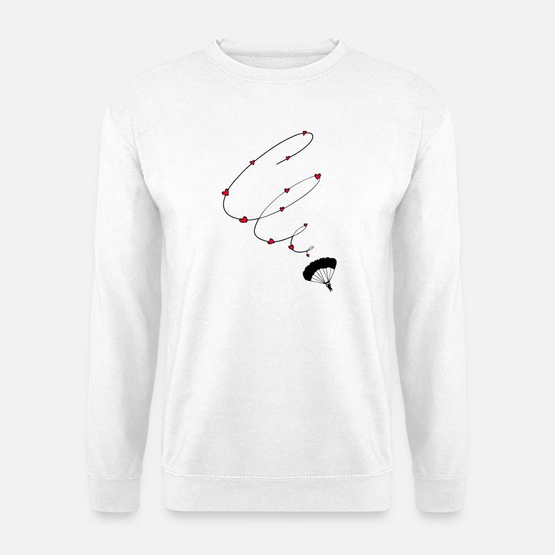 Fallschirmspringer Liebe zum Fallschirmspringen - Unisex Pullover - Weiß