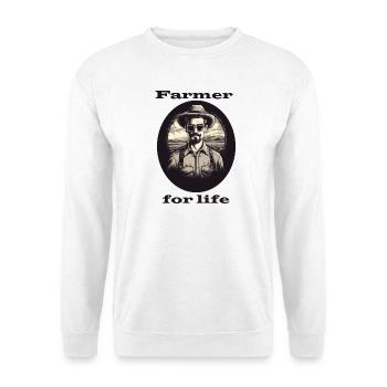 Farmer for life - Unisex Sweatshirt - white - Front