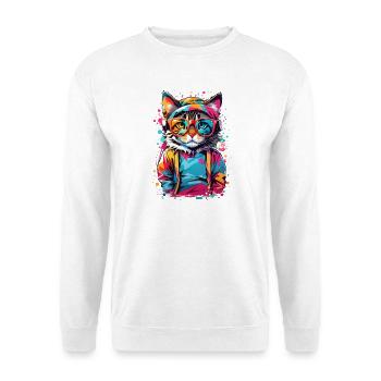 Cute cat - Unisex Sweatshirt - white - Front