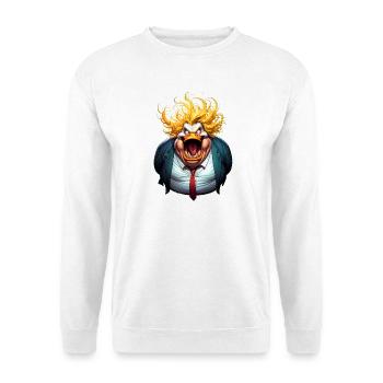 Caricature de Trumpman - Sweat-shirt Unisexe - blanc - Devant