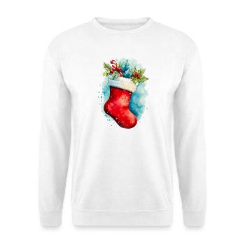 Watercolor Christmas Socks - Unisex Sweatshirt - white - Front