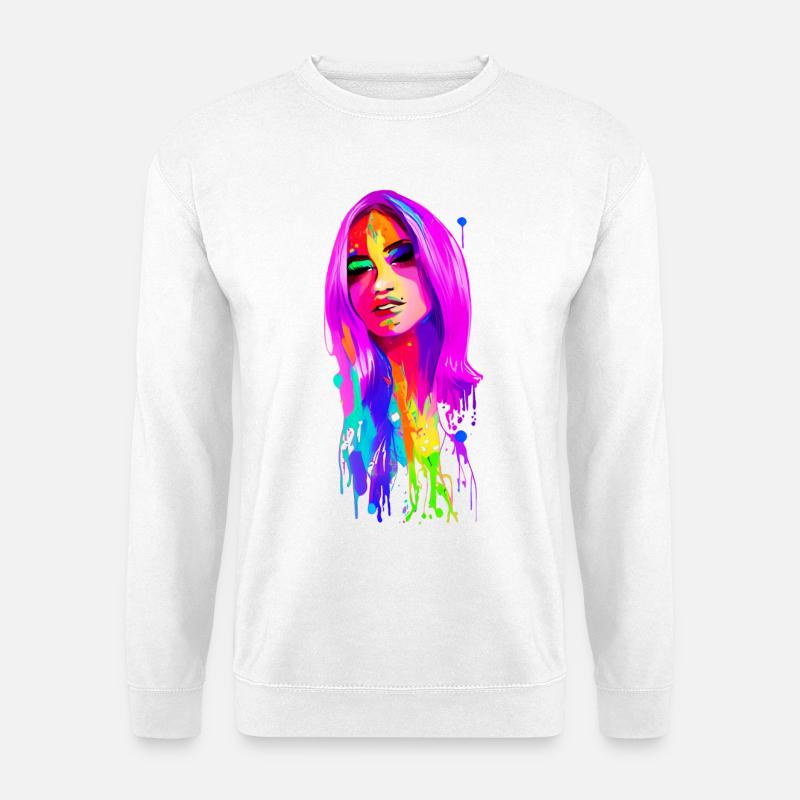 Lady 70's Retro - Unisex Sweatshirt - white