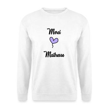 VIELEN DANK. GELIEBTE. DANKE, HERRIN - Unisex Pullover - Weiß - Vorne