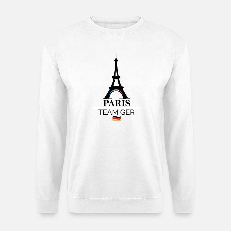 paris team germany Sport Athlet Spiele Eiffelturm - Unisex Pullover - Weiß