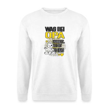 Was bei Opa passiert bleibt bei Opa - Unisex Pullover - Weiß - Vorne