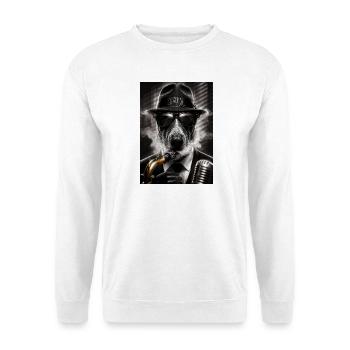 Dog in Jazz - Unisex Sweatshirt - white - Front