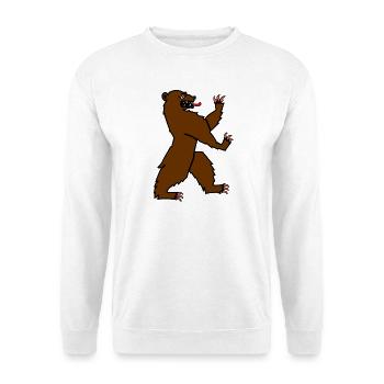 L’ours brun – Symbole d’animal coriace de la nature sauvage - Sweat-shirt Unisexe - blanc - Devant