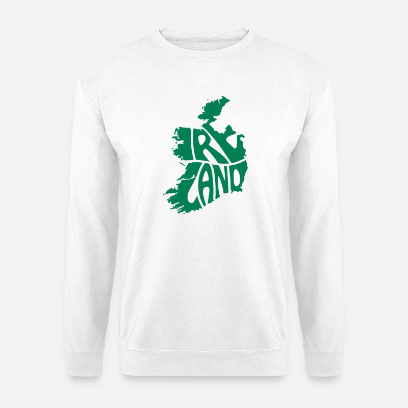 Irland Karte Grafik - Unisex Pullover - Weiß